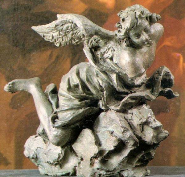 unknow artist Angel - Terracotta nad bronze Chigi Saracini Collection France oil painting art